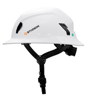 Studson White Full Brim Non-Vented Helmet