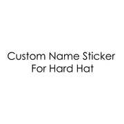 MSA Full Brim & Cap Style Custom Name Decal